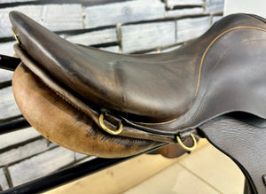 17 1/2” MN (Fit 27) Stubben Siegfried CS Biomex Jump Saddle - Brown