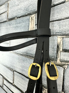 S/H English In-hand Showing Bridle - Black/Brass - Full