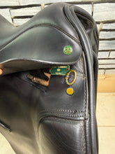 Load image into Gallery viewer, 17” Wide Crown/Ideal Jessica Dressage Saddle - Black - Excellent Condition