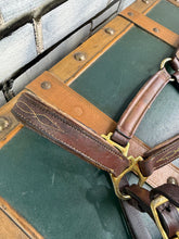 Load image into Gallery viewer, Brown/Tan Leather Padded Headcollar - Full Size -  Brass Clip