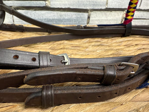 S/H English Show Hack/ROR Bridle - Brown  - Full