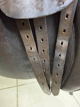 Load image into Gallery viewer, 17 1/2” Wide Ideal VSD/WH/GP English Saddle - Brown - Working Hunter Cob