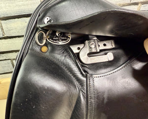 17 1/2” Medium Heritage Yin-Yang Dressage Saddle - Black