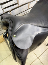 Load image into Gallery viewer, 17 1/2” Wide Ideal Suzannah Dressage Saddle - Black - Suede Seat &amp; Knees