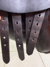 Load image into Gallery viewer, 17 1/2” Wide Paul Jones Working Hunter Saddle -Brown- Suede Seat &amp; Knees