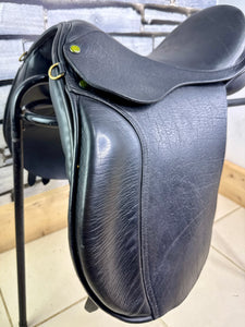 16 1/2” XXW Geoffrey Gibson English Cob GP Saddle - Black