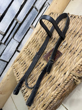 Load image into Gallery viewer, Sabre Half Bridle - Headpiece/3/4” Cheeks/Browband -Cob- Black