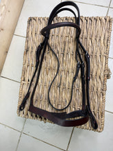 Load image into Gallery viewer, S/H English Hunter Snaffle Bridle - Burgundy Brown - Full