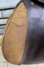Load image into Gallery viewer, 17” MN S.O.S Saddlery GP/Jump Saddle - Brown - High Wither - TB ROR - Massive Blocks