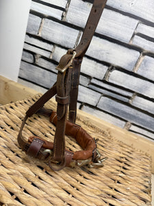 S/H English Leather Lunge Cavesson - Cob
