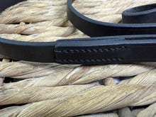 Load image into Gallery viewer, S/H 5/8” Leather In-hand Showing Lead - Black/Brass Buckle