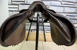 17” MW/Wide Whitaker Madrid Jump Saddle - Brown