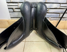 Load image into Gallery viewer, 17” Wide Crown/Ideal Jessica Dressage Saddle - Black - Excellent Condition