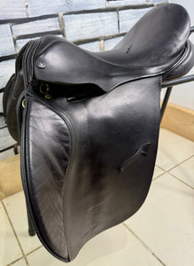 16 1/2” MW/Wide Jeffries Falcon English Event GP Saddle - Black