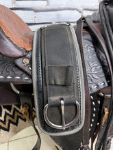 Load image into Gallery viewer, 15” Leather Western Set-Saddle, Headstall, Nathe Gag, Cinch