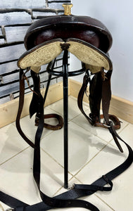 16” Bunkhouse Leather Banderas Texas Western Saddle - Brown