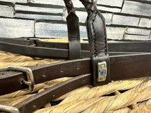 Load image into Gallery viewer, S/H Stubben Cavesson Bridle with Plaited Brow - Brown - Cob