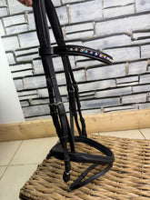 Load image into Gallery viewer, S/H Comfort Flash Dressage Bridle - Black - Full