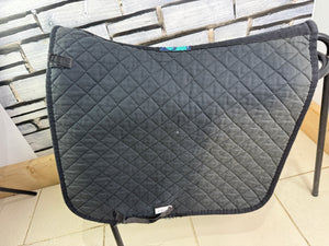 S/H 2 x Nuumed Cotton Dressage Saddlecloths - Black - L