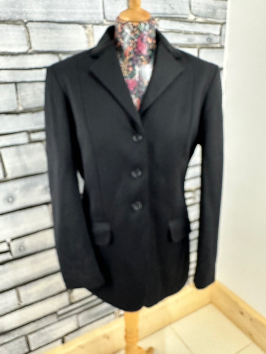 Ladies Mears Black Wool Show Jacket - Size 36