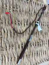 Load image into Gallery viewer, In-Hand Welsh Cob Dealer Show Whip with Plaited Thong - Brown/Black