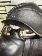 Load image into Gallery viewer, 17 1/2” Medium Ideal Suzannah Dressage Saddle - Black - Big Blocks, Deep Seat