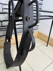 S/H Leather Vaulting Roller - Full - Black/Brass