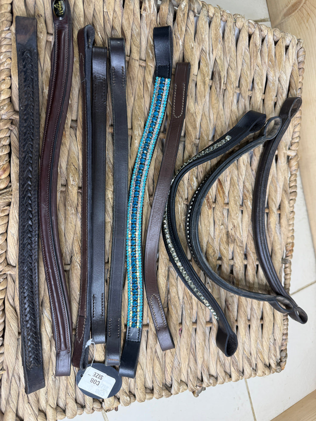 S/H Job Lot x 10 Brownands - Bling/GFS/Plaited - P/Cob/F