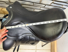 Load image into Gallery viewer, 17” Wide-XW AVA Flair Air Monoflap Dressage Saddle on 17” Panels-Black- Big Blocks