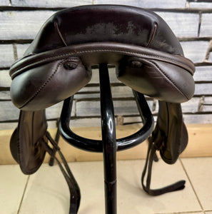 17” MW Excelle/Walsall Riding English Monoflap Jump Saddle - Brown