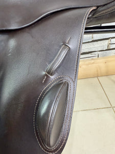17” Medium Albion K3 MonoFlap Jump Saddle - Brown