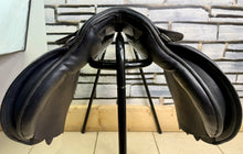 Load image into Gallery viewer, 14 1/2” Wide Silhouette Pony GP Saddle - Black - English Leather - Flat Tree