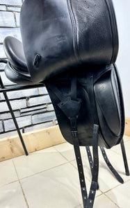 17 1/2” Wide Harry Dabbs Dressage Saddle - Black