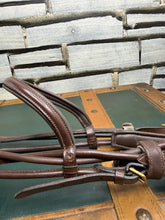 Load image into Gallery viewer, Rolled Flash Dressage Snaffle Bridle - Brown/Tan -Cob Size
