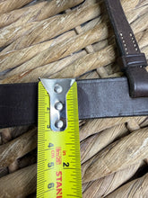 Load image into Gallery viewer, S/H Jeffries English Hunter Noseband -Brown/Cream Stitching