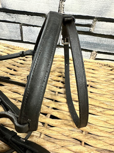 S/H Traditional English Flash Snaffle Bridle - Cob