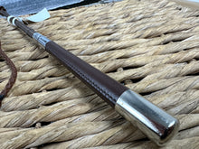 Load image into Gallery viewer, In-Hand Welsh Cob Dealer Show Whip with Plaited Thong - Brown/Black
