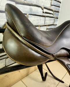17” MW Black Country Vinici Monoflap Jump Saddle - Brown