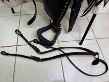 Load image into Gallery viewer, 15” Leather Western Set-Saddle, Headstall, Nathe Gag, Cinch
