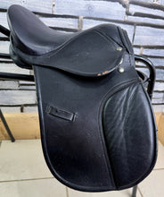 Load image into Gallery viewer, 12” XW Pony GP Saddle - Black Leather - Extra Wide - Shetland/Tiny Pony/Lead Rein