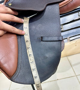 13” Medium Santa Cruz Close Contact Pony Jump Saddle - Brown/Tan