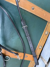 Load image into Gallery viewer, Equiport Rolled Leather Running Martingale -Black- Full Size - Italian Leather