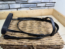 Load image into Gallery viewer, S/H Plain, Flat Hunter Snaffle Bridle - Black - Full