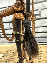 Load image into Gallery viewer, S/H Braided &amp; Tasseled Western Headstall/Bridle - Brown - Full