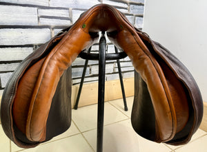 17 1/2” MW English Jump Saddle - Brown/Tan