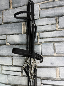 S/H English M&M Complete Pelham Bridle - Black - Pony