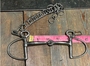 4” Mini Jointed Kimblewick Bit With Curb Chain - Very Dainty!