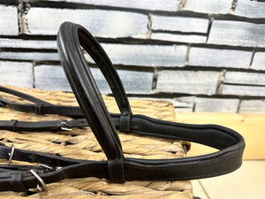 S/H Padded Headpiece Flash Bridle - Brown - Full