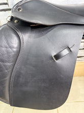 Load image into Gallery viewer, 14 1/2” Wide Silhouette Pony GP Saddle - Black - English Leather - Flat Tree