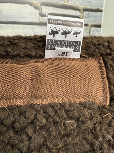 S/H Supreme Products WH/Show Fur Numnah - Brown - 18”/L